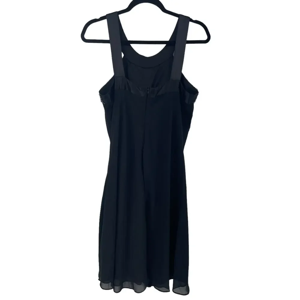 Scarlett Nite Sleeveless Beaded Neckline Black Cocktail Dress Womens 12